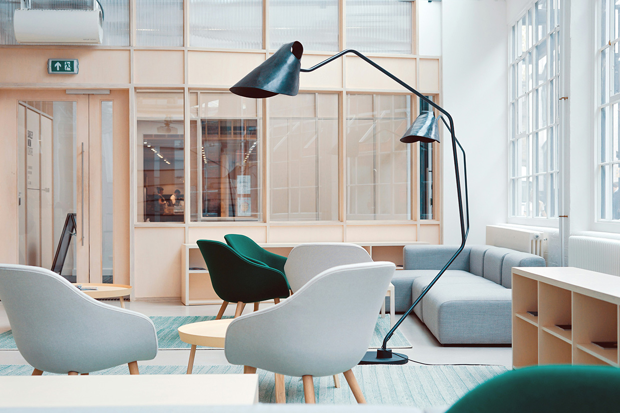 Bright office lounge